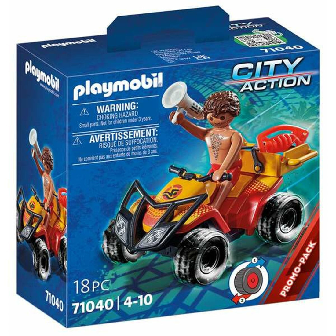 Playset Playmobil City Action Rescue Quad 18 Dalys 71040