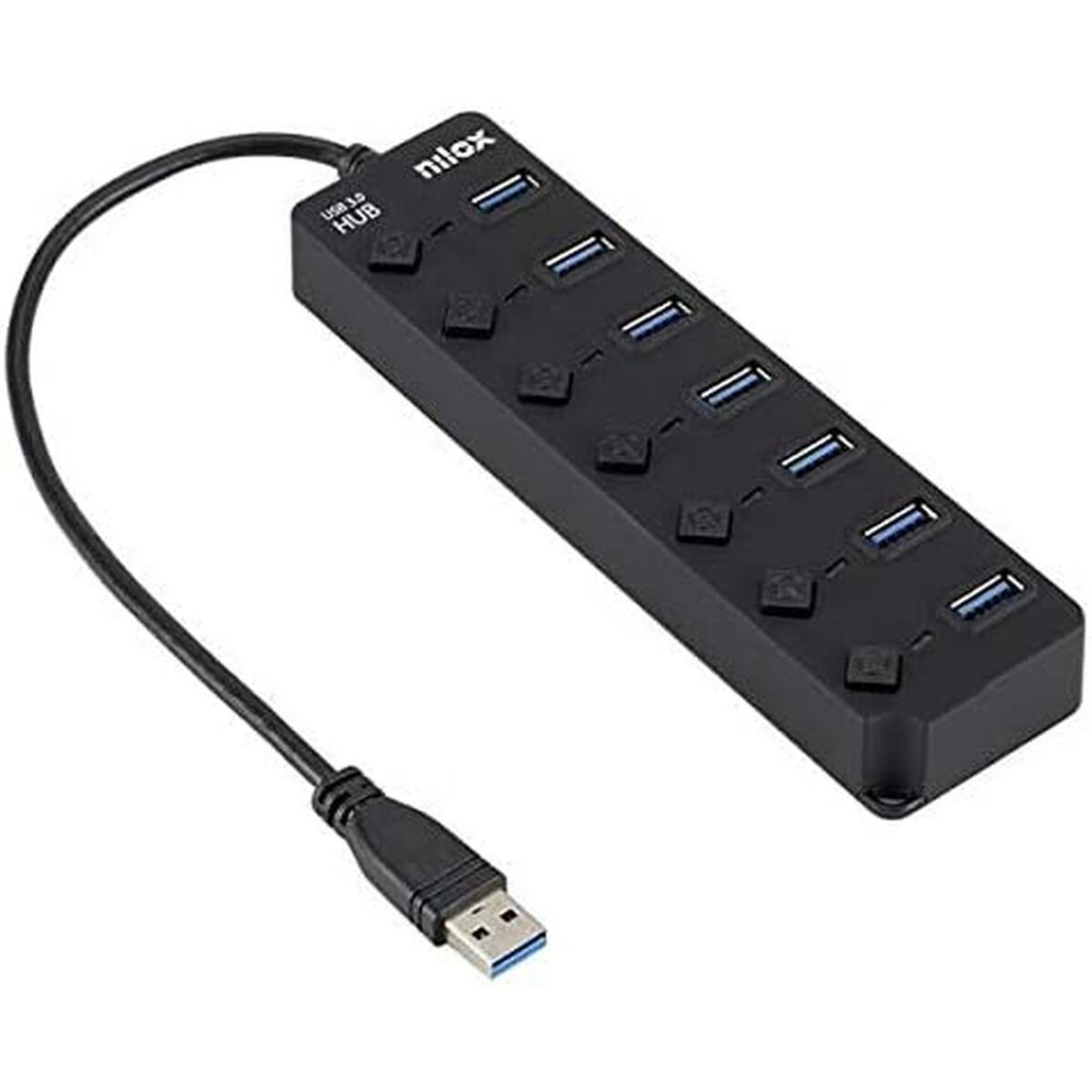 USB šakotuvas Nilox NXHUB-06 Juoda