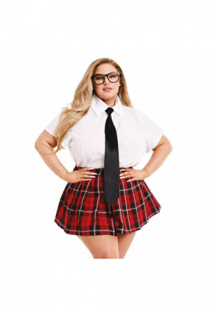 Erotinis Kostiumas Teacher’s Pet School Girl Raudona Queen size