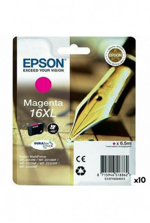 Originali rašalo kasetė Epson DURABRITE ULTRA INK - Nº16XL Rožinė (10 vnt.)