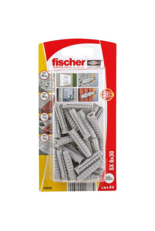 Dygliai Fischer SX 90888 Nailonas 6 x 30 mm (30 vnt.)