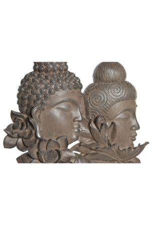 Dekoratyvinė figūrėlė DKD Home Decor 23 x 8 x 42 cm Juoda Ruda Buda Rytietiškas (2 vnt.)