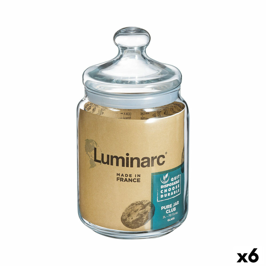 Stiklainis Luminarc Club Skaidrus stiklas 1,5 L (6 vnt.)