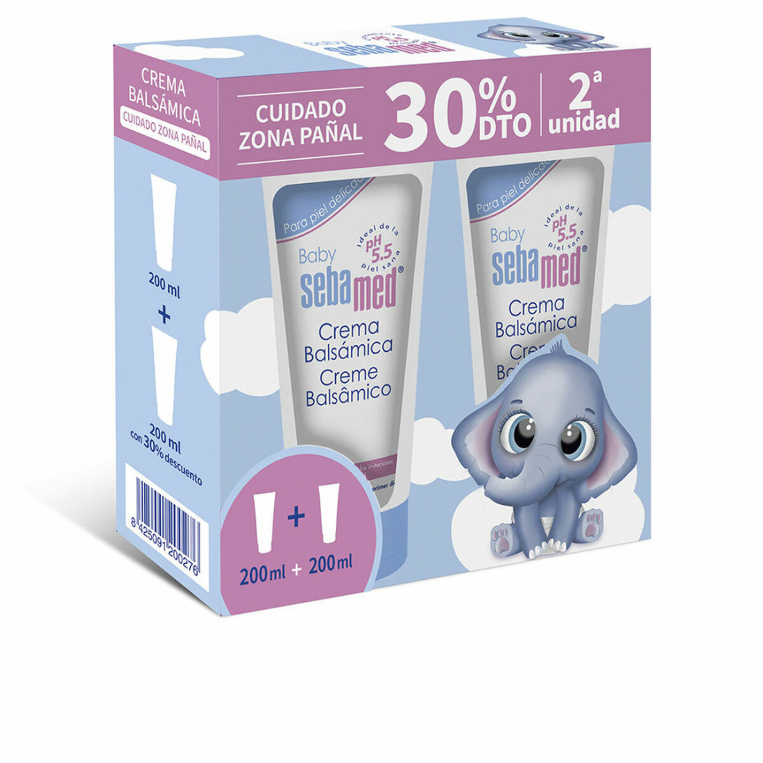 Dienos priežiūros kremas Sebamed Baby 200 ml x 2