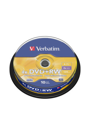 DVD-RW Verbatim 10 vnt. Juoda 4,7 GB 4x (10 vnt.)