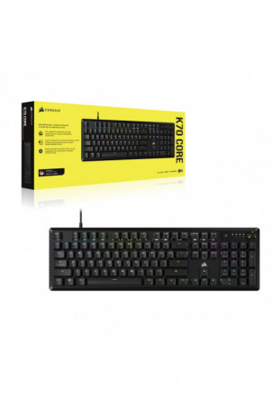 Klaviatūra Corsair K70 CORE Juoda Prancūzų AZERTY