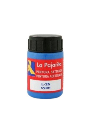 Tempera La Pajarita Cyan L-26 6 Dalys Mokykla Satino apdaila Mėlyna