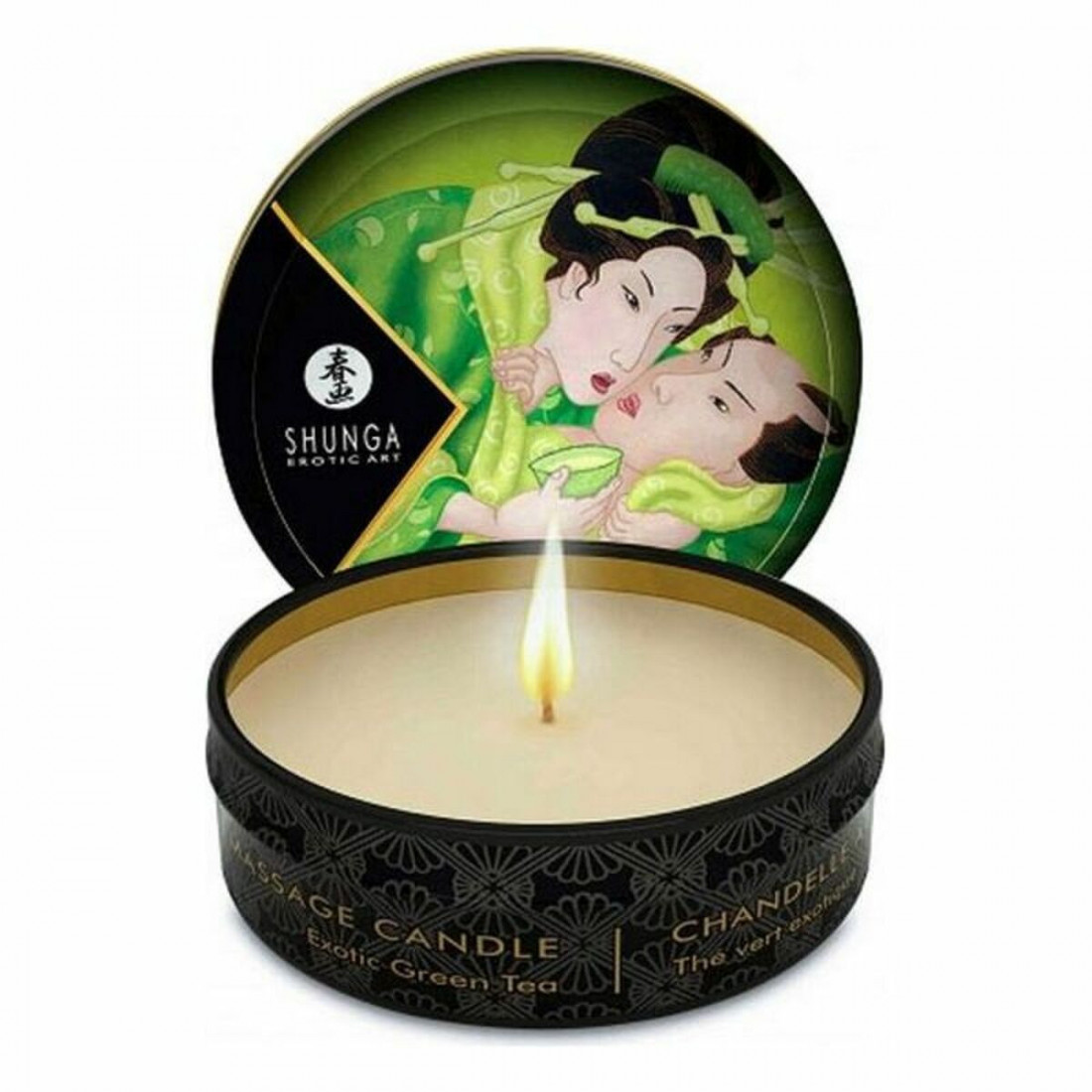 Masažo tepalas Shunga Exotic Green Tea Žalia arbata 30 ml