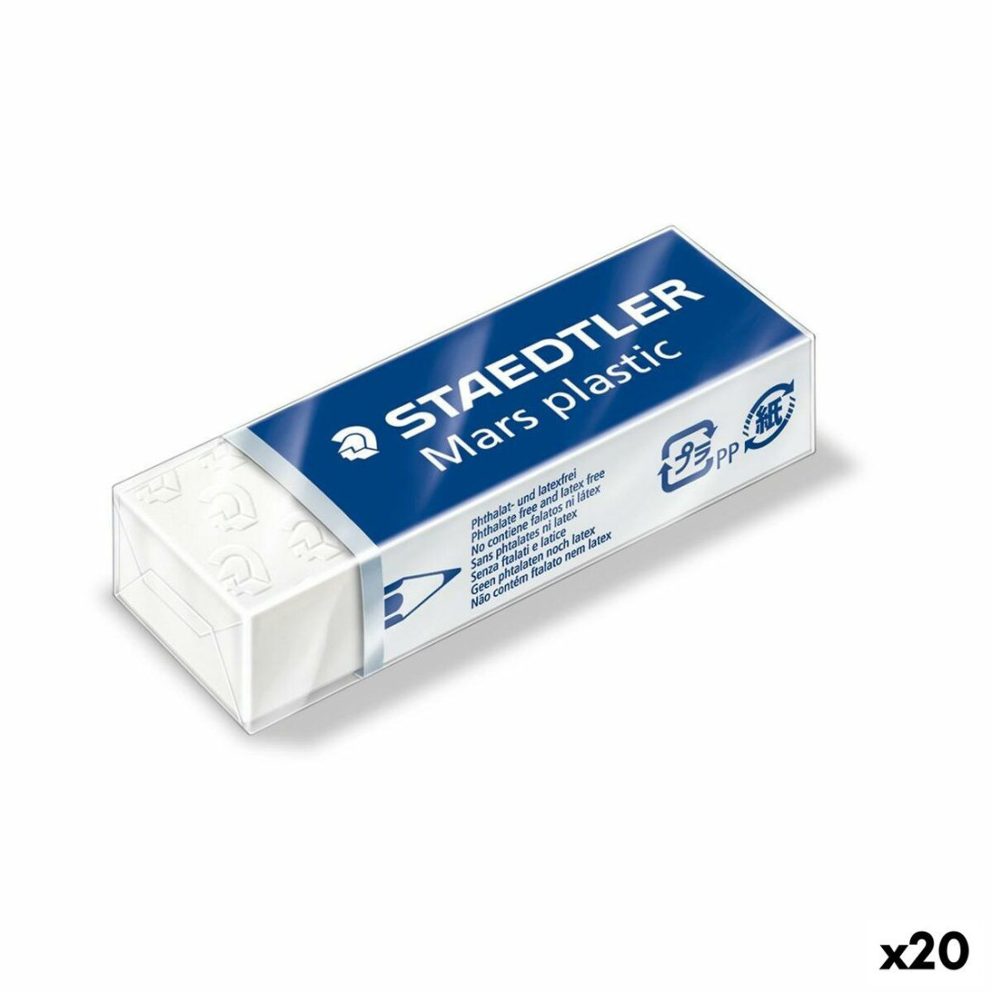 Trintukas Staedtler Balta 6,5 x 2,3 x 1,3 cm (20 vnt.)