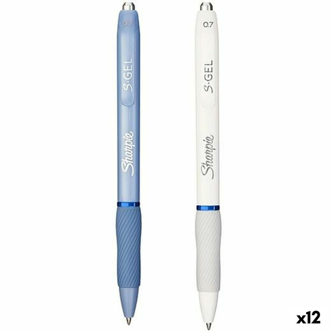 Gelio rašiklis Sharpie S-Gel Balta Mėlyna 0,7 mm (12 vnt.)