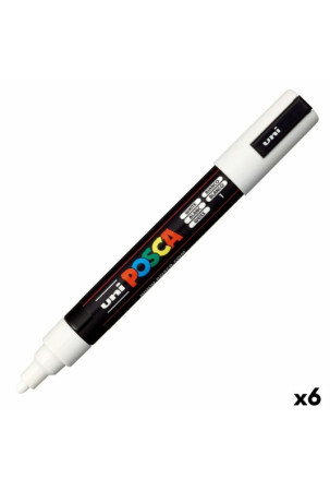 Fetras POSCA PC-5M Balta (6 vnt.)