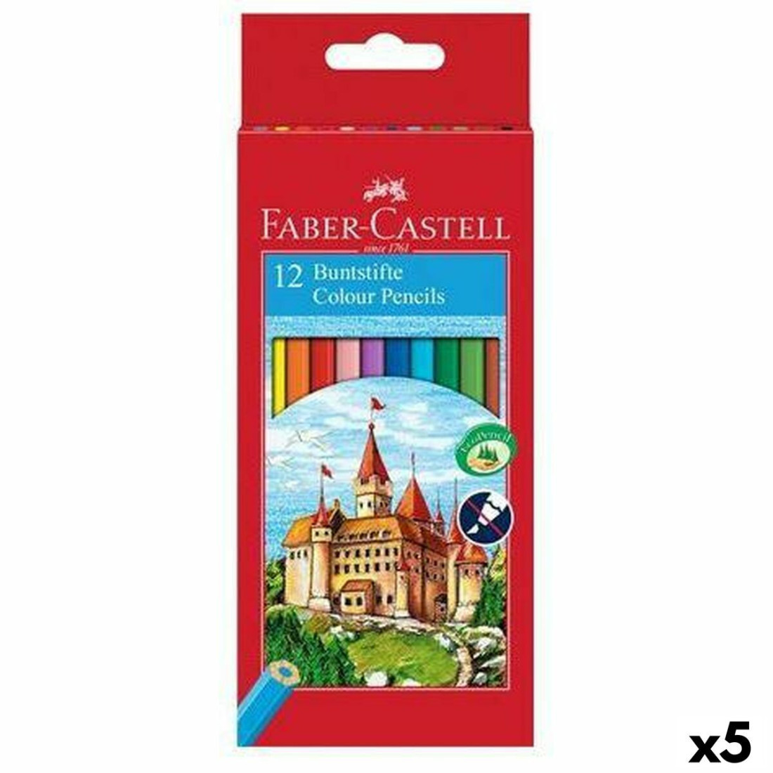 Spalvoti pieštukai Faber-Castell Spalvotas (5 vnt.)