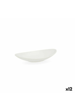 Gili lėkštė Quid Select Ovalus Balta Plastmasinis 18 x 10,5 x 3 cm (12 vnt.)