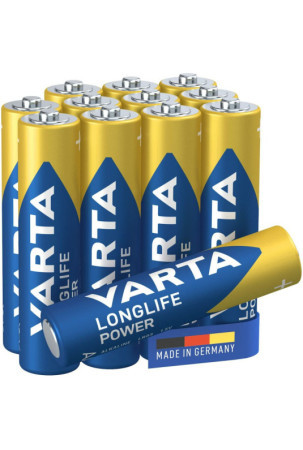 Šarminės baterijos Varta Longlife Power AAA LR03 1,5 V (12 vnt.)