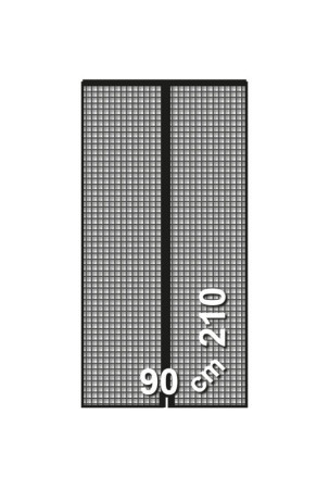 Užuolaidos nuo uodų Schellenberg Durys Magnetinis 90 x 210 cm Antracito Stiklo pluoštas