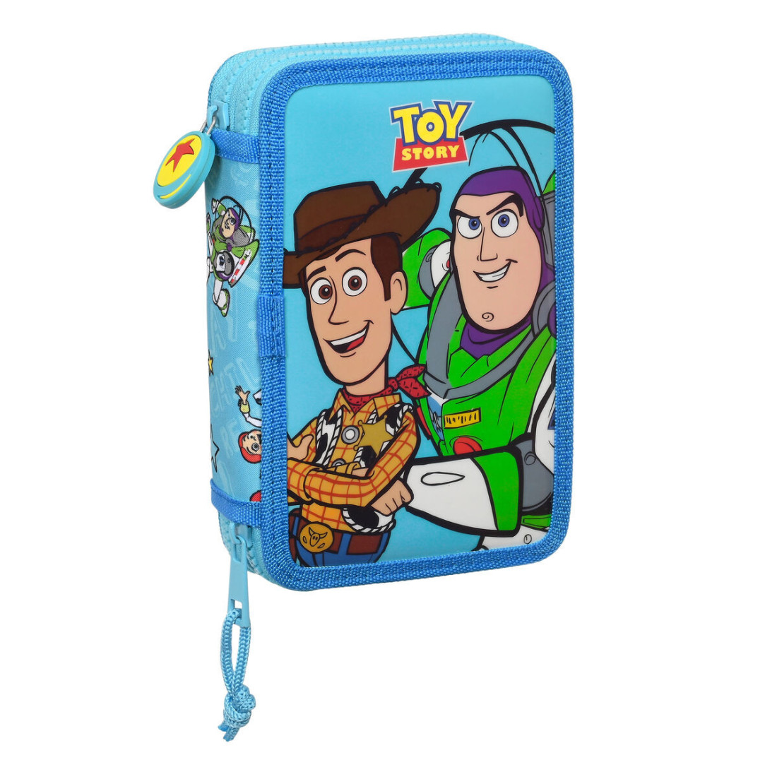 Mokyklinis penalas su priedais Toy Story Ready to play Mėlyna 12.5 x 19.5 x 4 cm (28 Dalys)