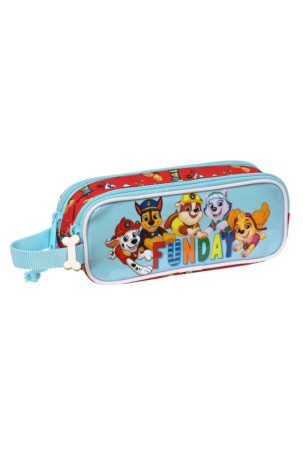 Dvigubas penalas The Paw Patrol Funday Raudona Šviesiai mėlyna (21 x 8 x 6 cm)