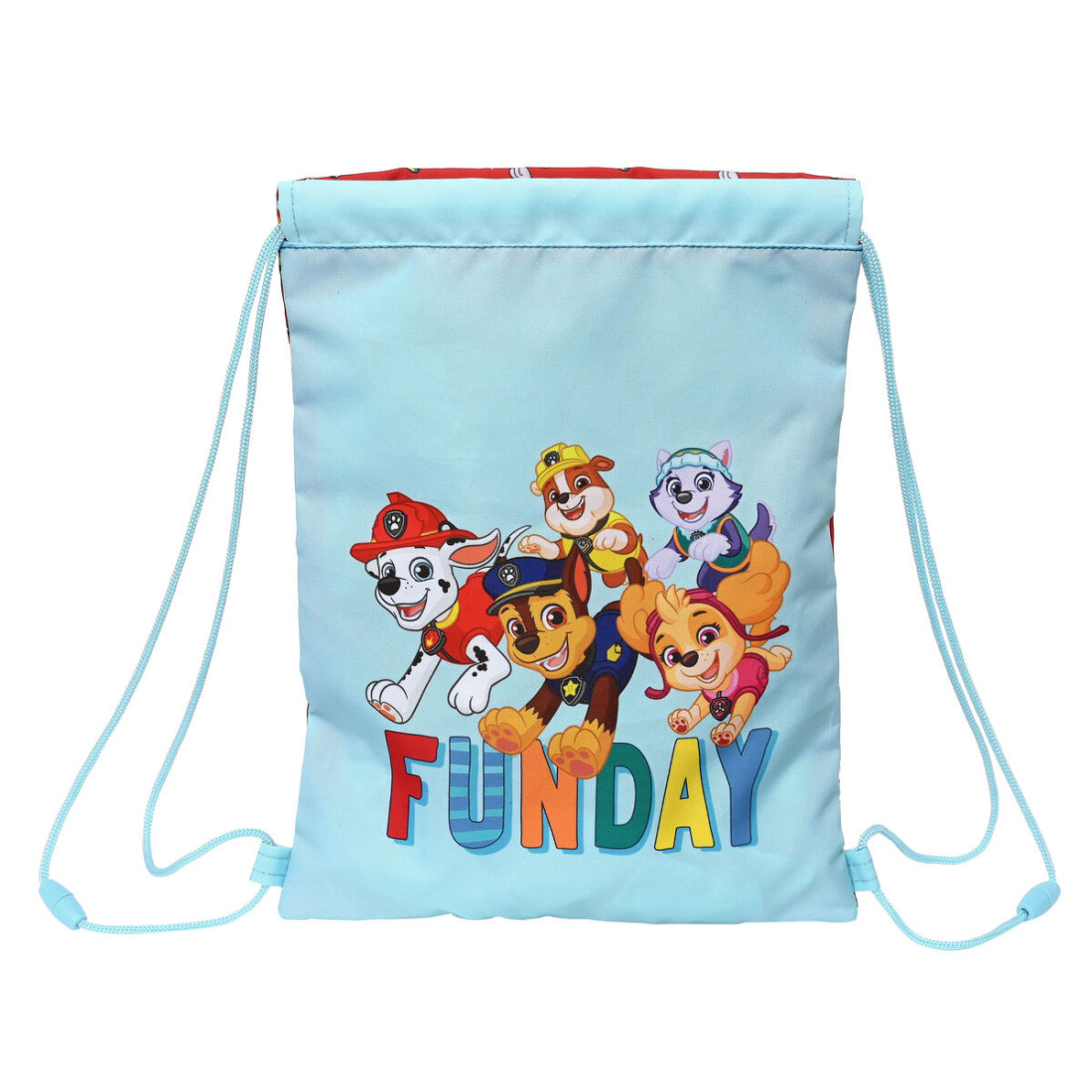 Kuprinė su virvutėmis The Paw Patrol Funday Raudona Šviesiai mėlyna (26 x 34 x 1 cm)