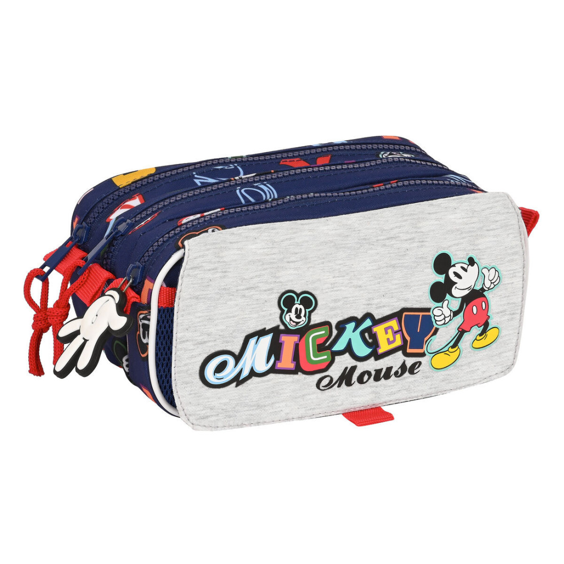 Trigubas penalas Mickey Mouse Clubhouse Only one Tamsiai mėlyna (21,5 x 10 x 8 cm)