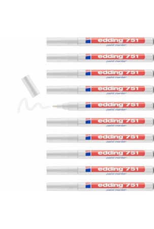 Nuolatinis žymeklis Edding E751 Balta (10 vnt.)