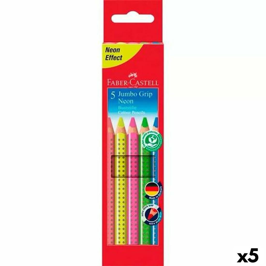 Spalvoti pieštukai Faber-Castell Neonas Spalvotas (5 vnt.)