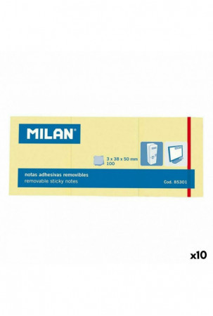 Lipnūs lapeliai Milan 3 in 1 Geltona 38 x 50 mm (10 vnt.)