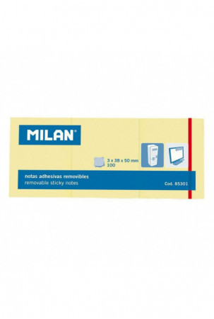 Lipnūs lapeliai Milan 3 in 1 Geltona 38 x 50 mm (10 vnt.)