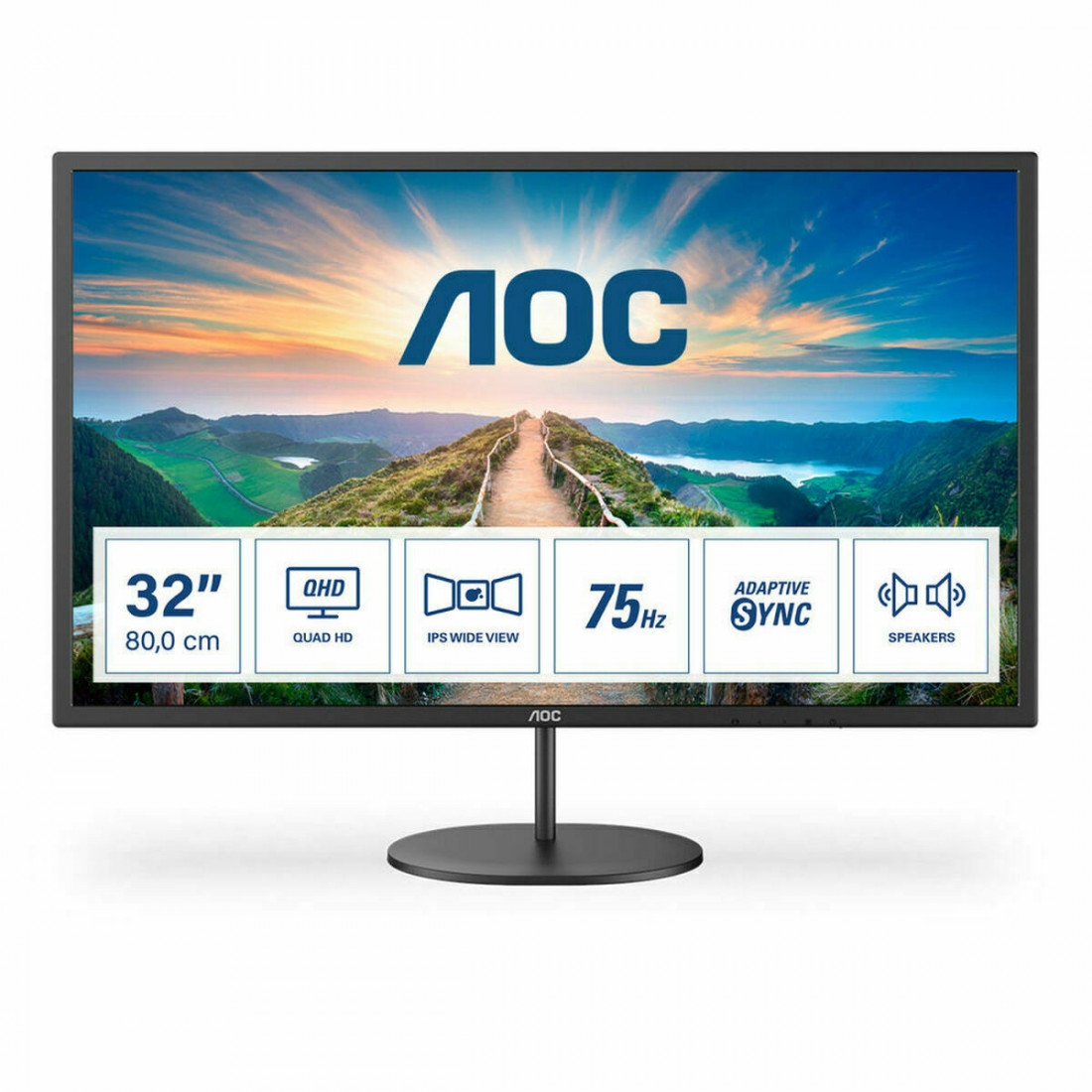 Monitorius AOC Q32V4    32" QHD IPS 75 Hz