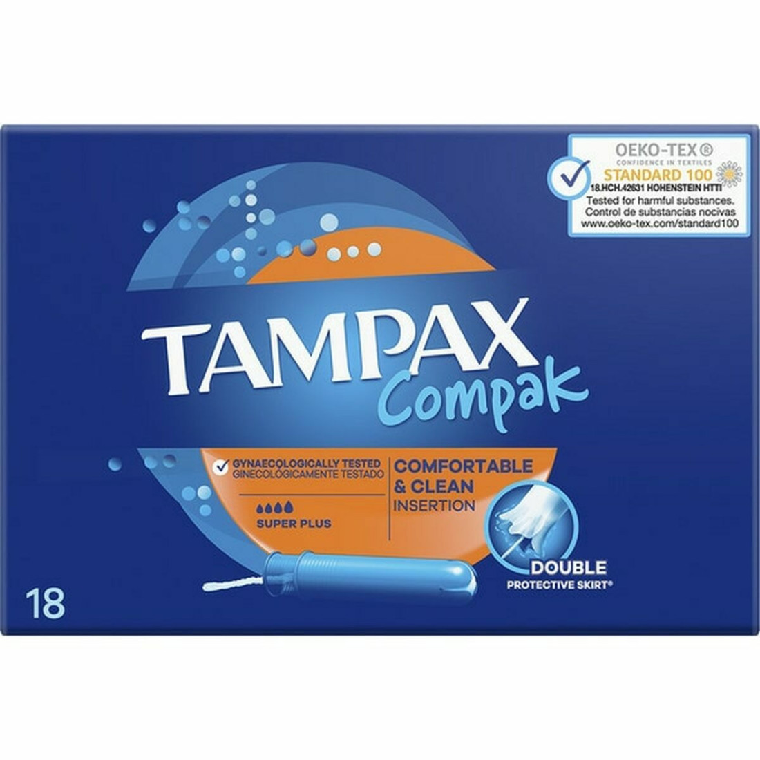 Super tamponas Plius Tampax Tampax Compak Plunksna 18 vnt.