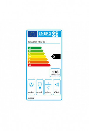 Įprastas gaubtas Teka DBP90PRO 90 cm 613 m3/h 68 dB 236W Plienas