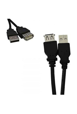 USB laidas EDM Juoda 5 m