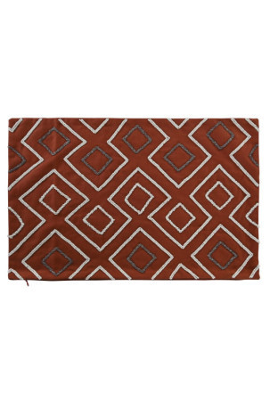 Pagalvėlės užvalkalas DKD Home Decor 60 x 1 x 40 cm Degtas molis Geometrinis