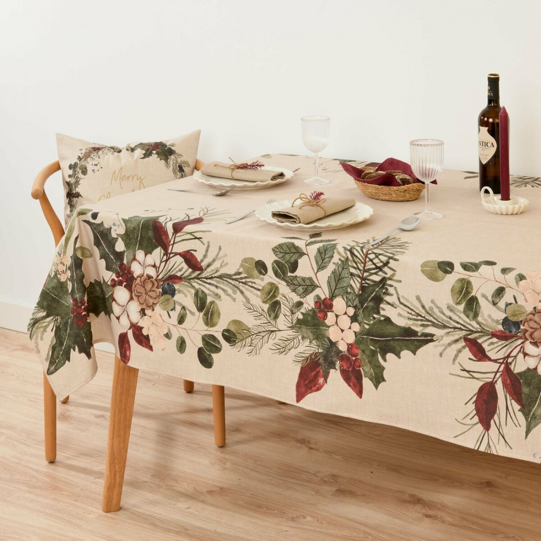 Dėmėms atspari staltiesė Belum Christmas Spalvotas 350 x 155 cm