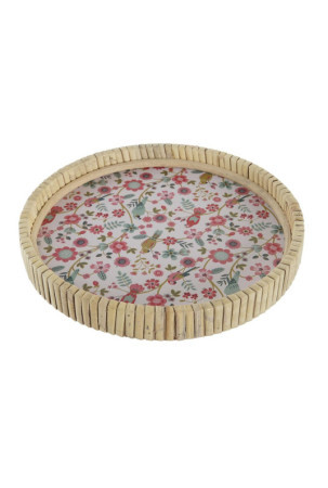 Užkandžių dėklas DKD Home Decor 26 x 26 x 14,5 cm Natūralus Metalinis Medžio MDF Shabby Chic