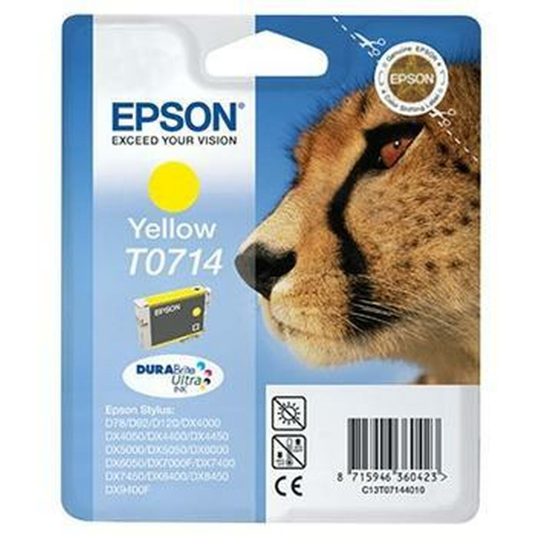 Originali rašalo kasetė Epson T0714 Geltona