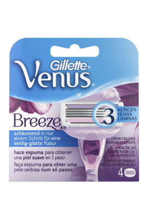 Keičiamas skustuvo peiliukas Gillette Venus Breeze 4 vnt.