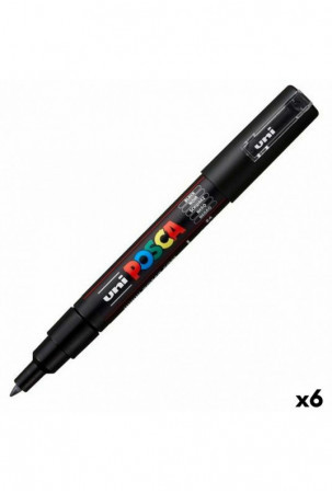 Dekoratyvinių dėžių rinkinys POSCA PC-1M Juoda (6 vnt.)