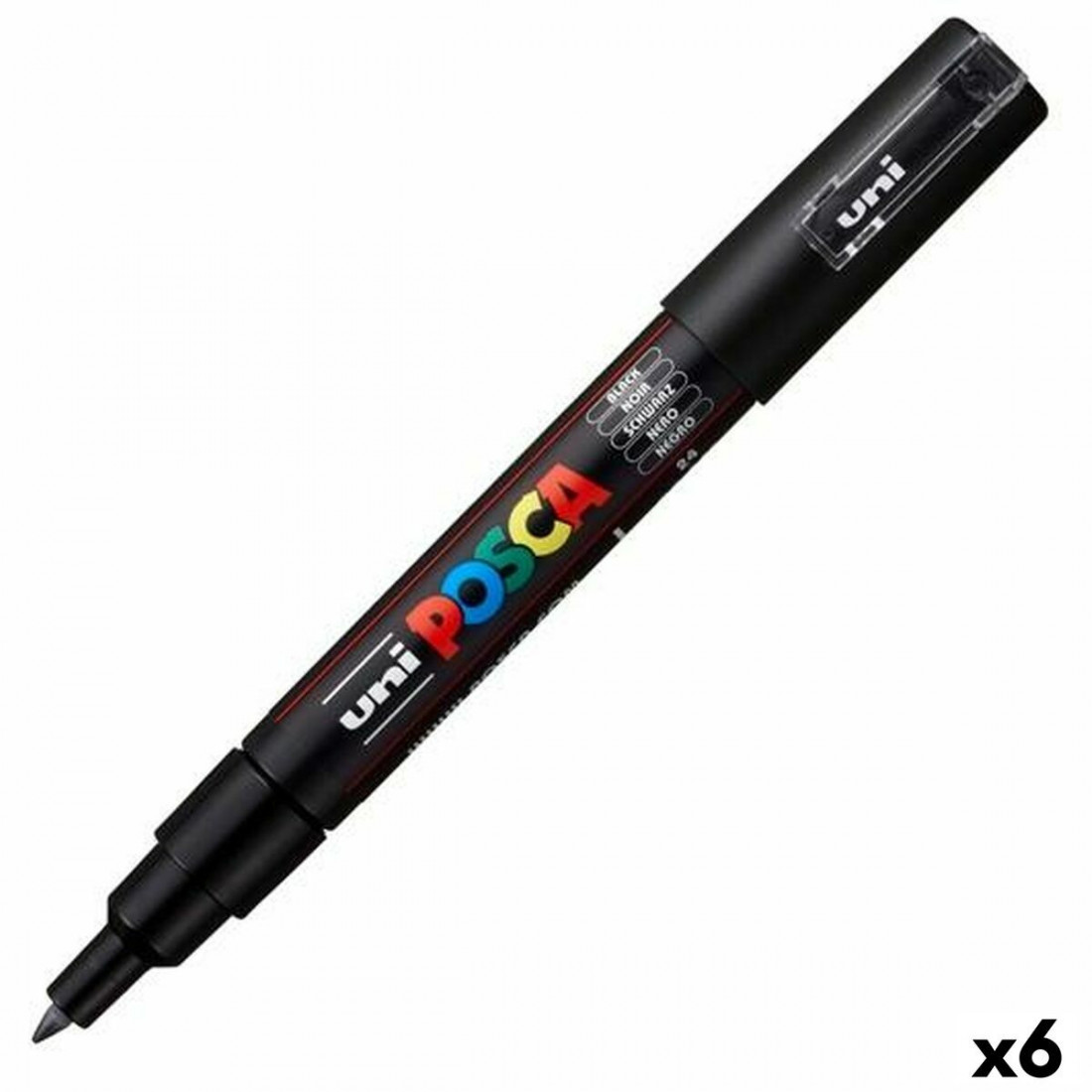 Dekoratyvinių dėžių rinkinys POSCA PC-1M Juoda (6 vnt.)