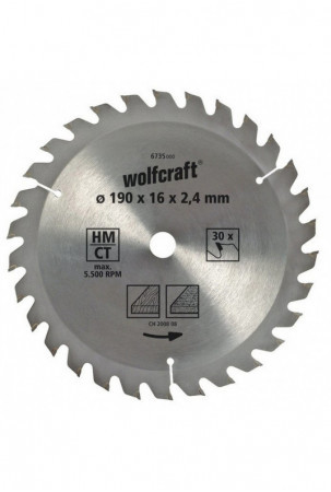 Pjovimo diskas Wolfcraft 6733000 160 x 2,4 mm