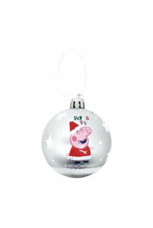 Eglutės rutuliukas Peppa Pig Cosy corner Sidabras 6 vnt. Plastmasinis (Ø 8 cm)