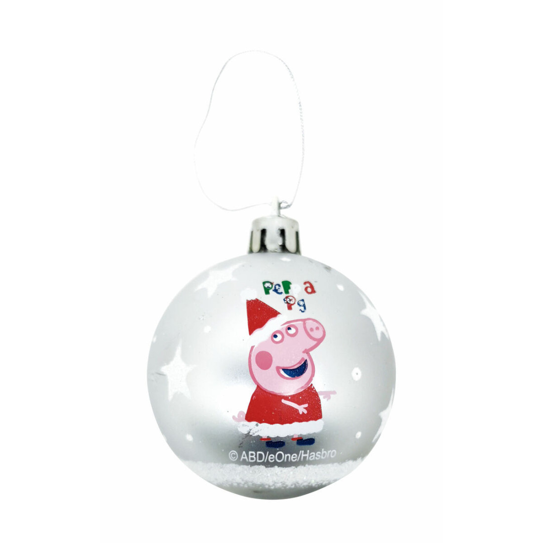 Eglutės rutuliukas Peppa Pig Cosy corner Sidabras 6 vnt. Plastmasinis (Ø 8 cm)