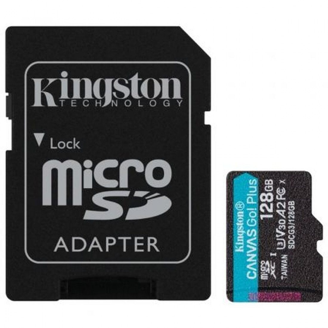 Mikro SD atminties kortelė su adapteriu Kingston SDCG3/128GB 128 GB