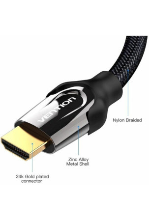 HDMI kabelis Vention VAA-B05-B100 1 m Juoda