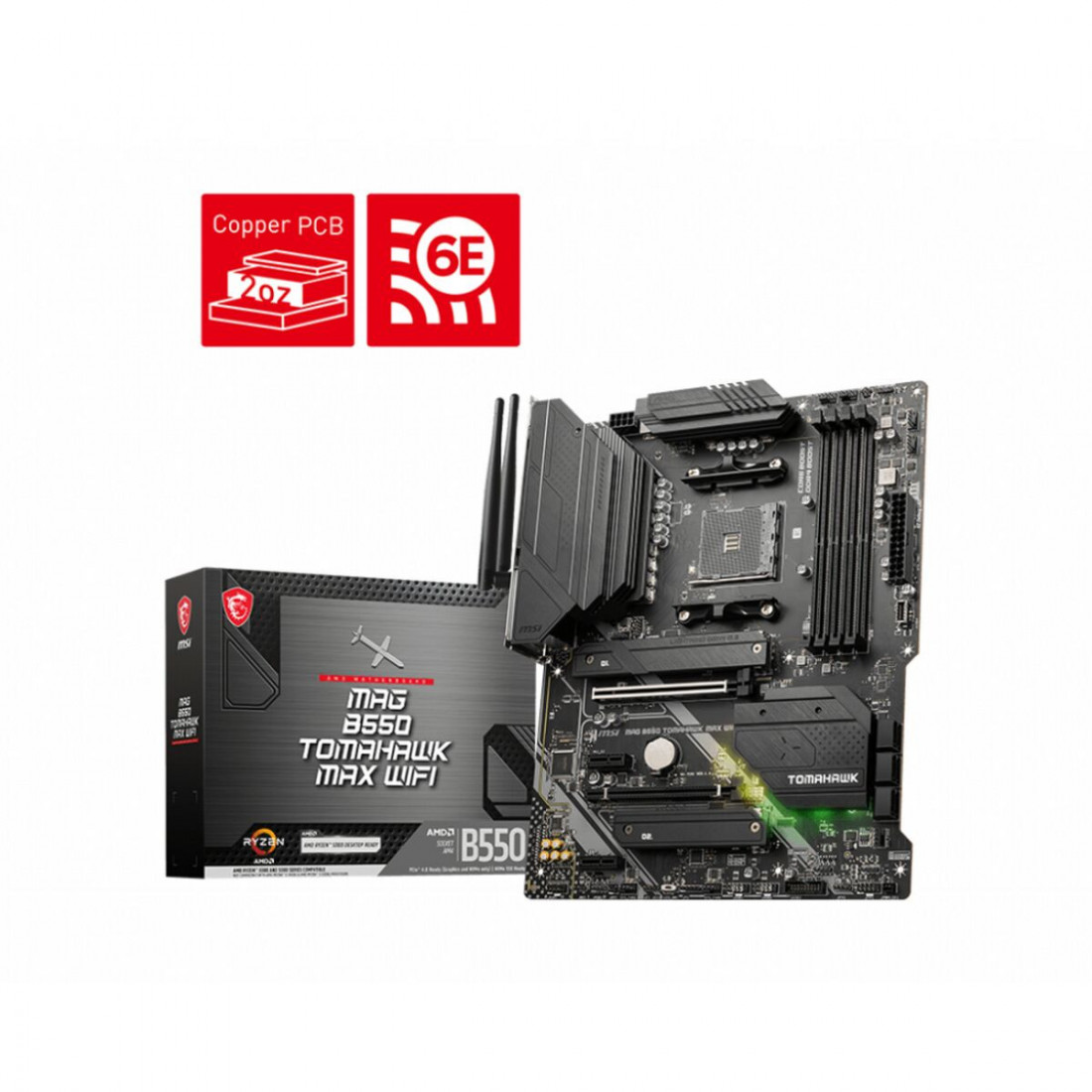 Pagrindinė plokštė MSI MAG B550 TOMAHAWK MAX WI-FI AMD B550 ATX