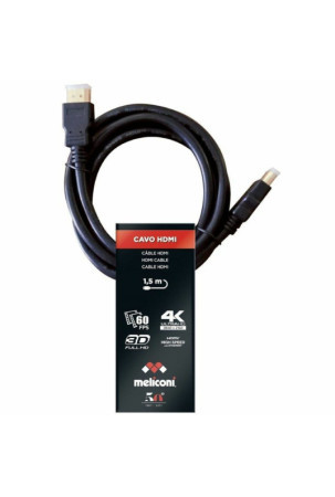 HDMI kabelis Meliconi 497002 1,5 m Juoda