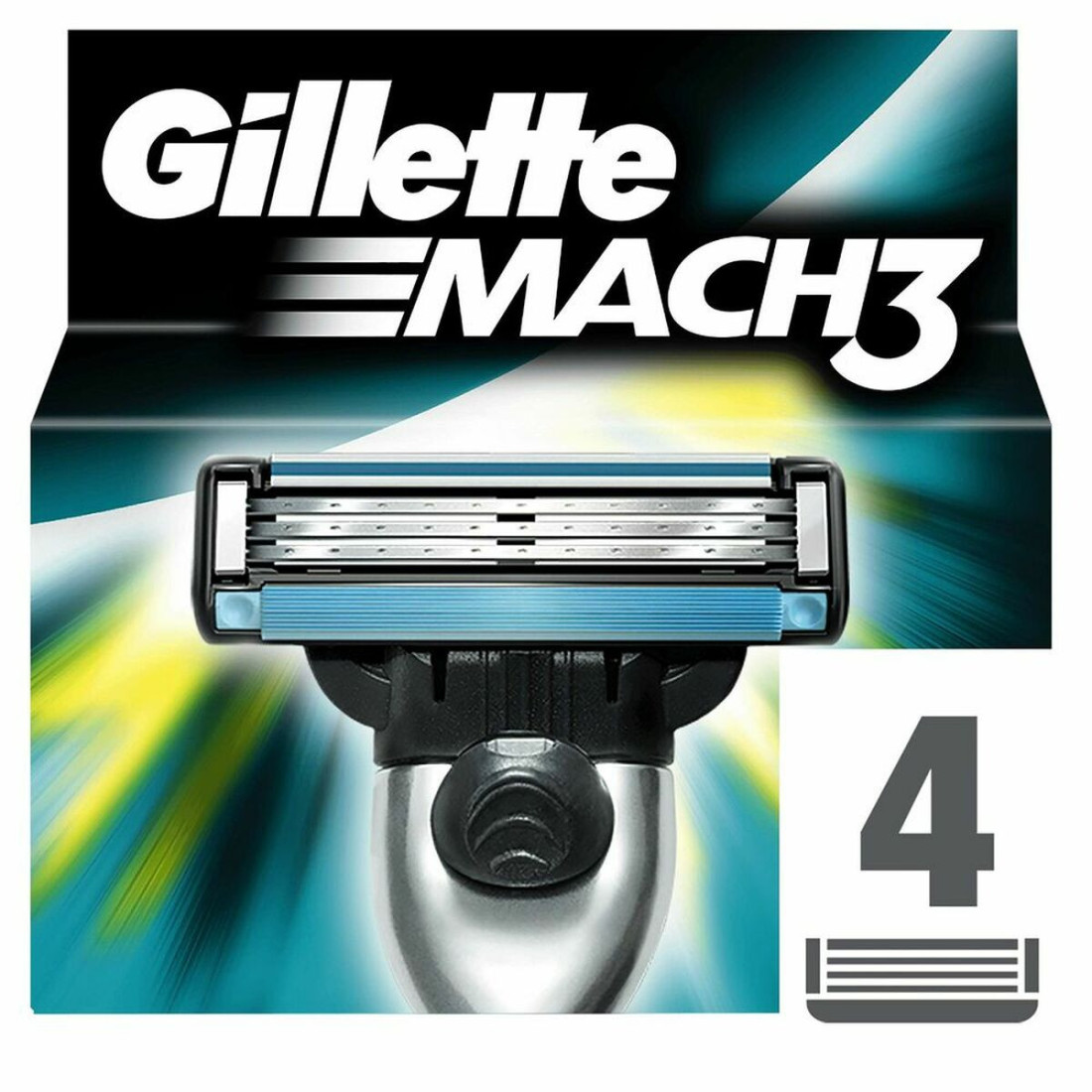 Skutimosi skustuvas Gillette Mach 3 (4 vnt.)