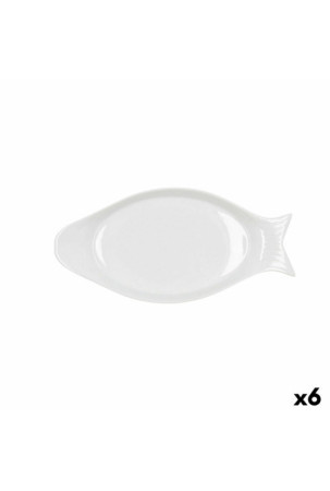 Serviravimo Lėkštė Quid Gastro Keramikinis Balta (32.5 x 15,5 x 2,5 cm) (Pack 6x)