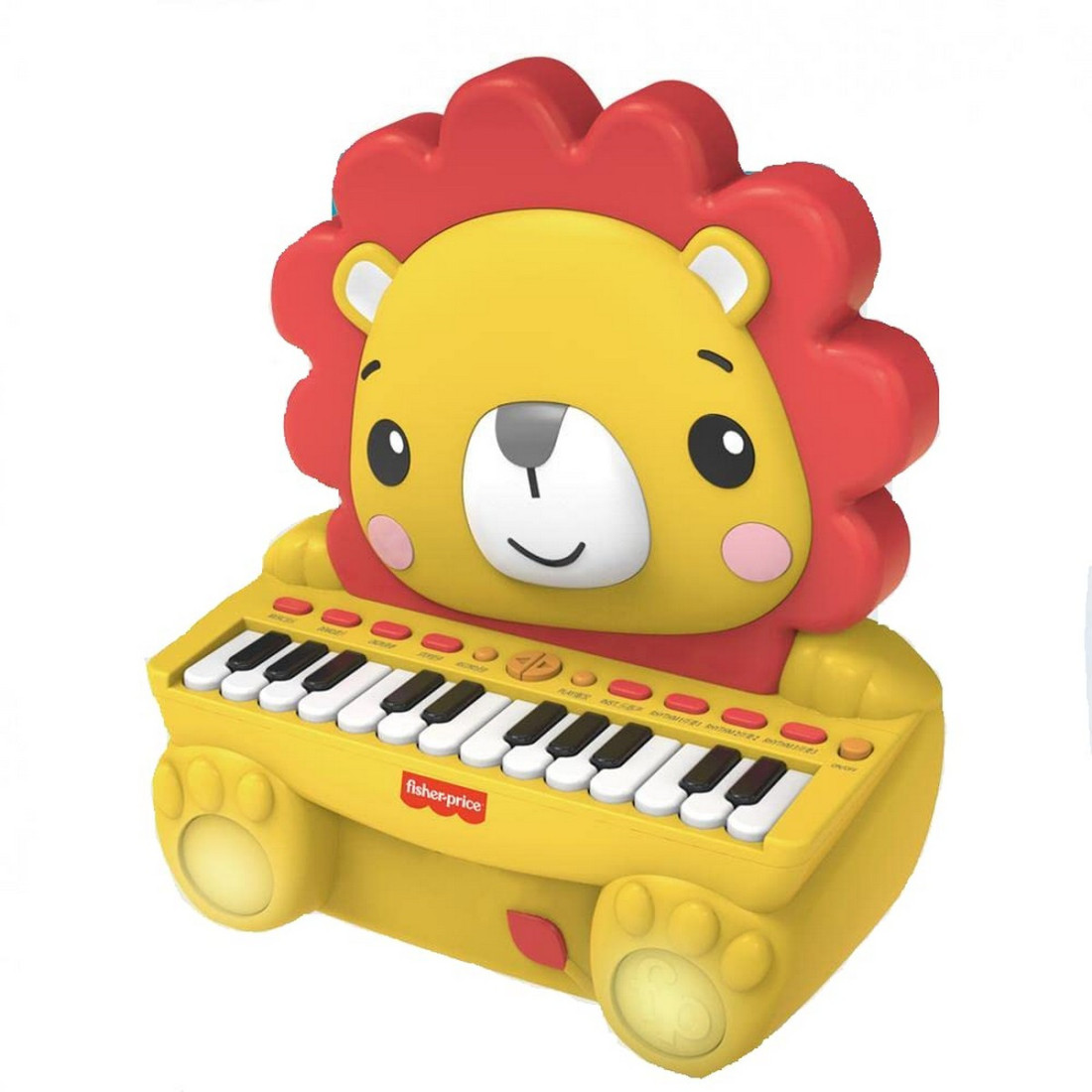 Žaislinis pianinas Fisher Price Elektrinis fortepijonas Liūtas (3 vnt.)