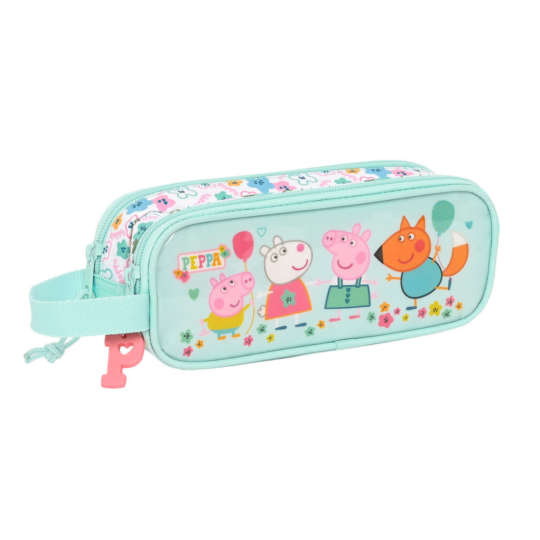 Dvigubas penalas Peppa Pig Cosy corner Šviesiai mėlyna (21 x 8 x 6 cm)