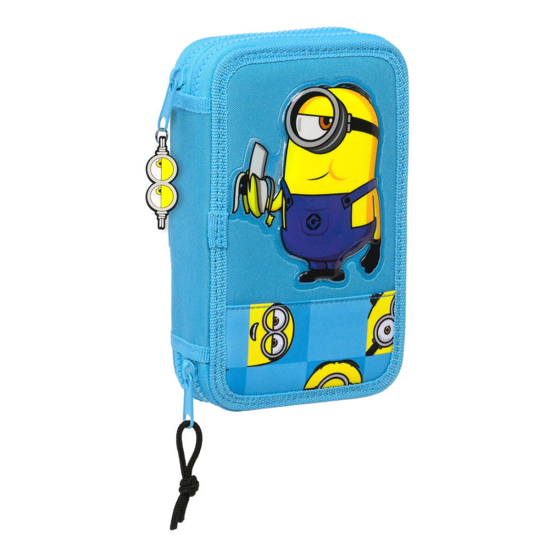 Dvigubo pieštuko dėklas Minions Minionstatic Mėlyna (28 Dalys)